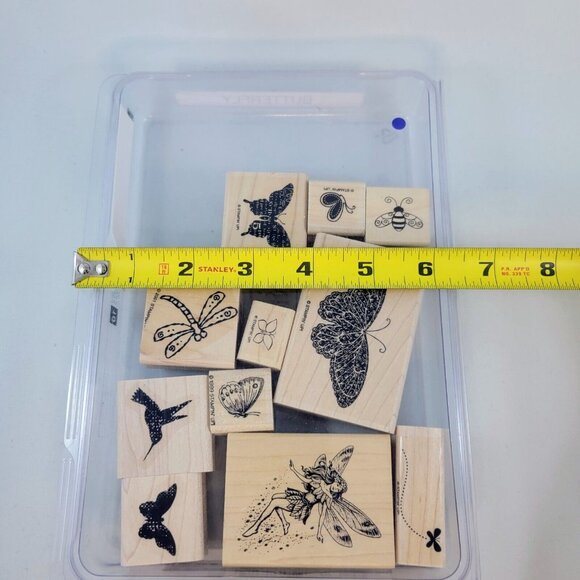 Stamp Lot Wood Butterfly Bird Fairy Dragonfly Bee Baby Bundle Of Joy Clear Baby - Picture 10 of 16